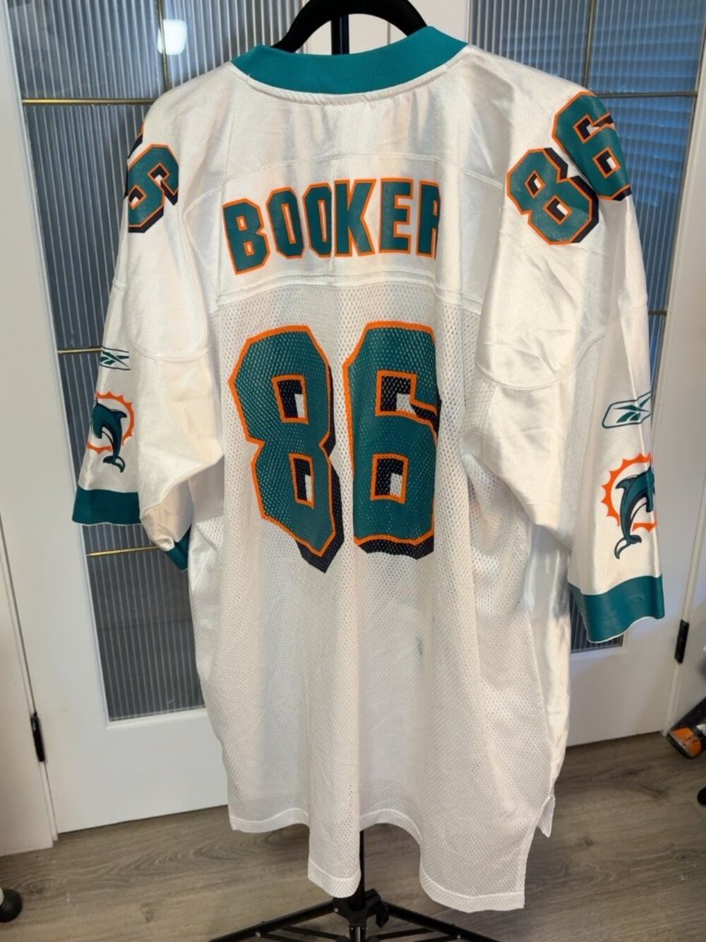Miami Dolphins Marty Booker #86 Reebok NFL Jersey 2XL White Vintage 2000s